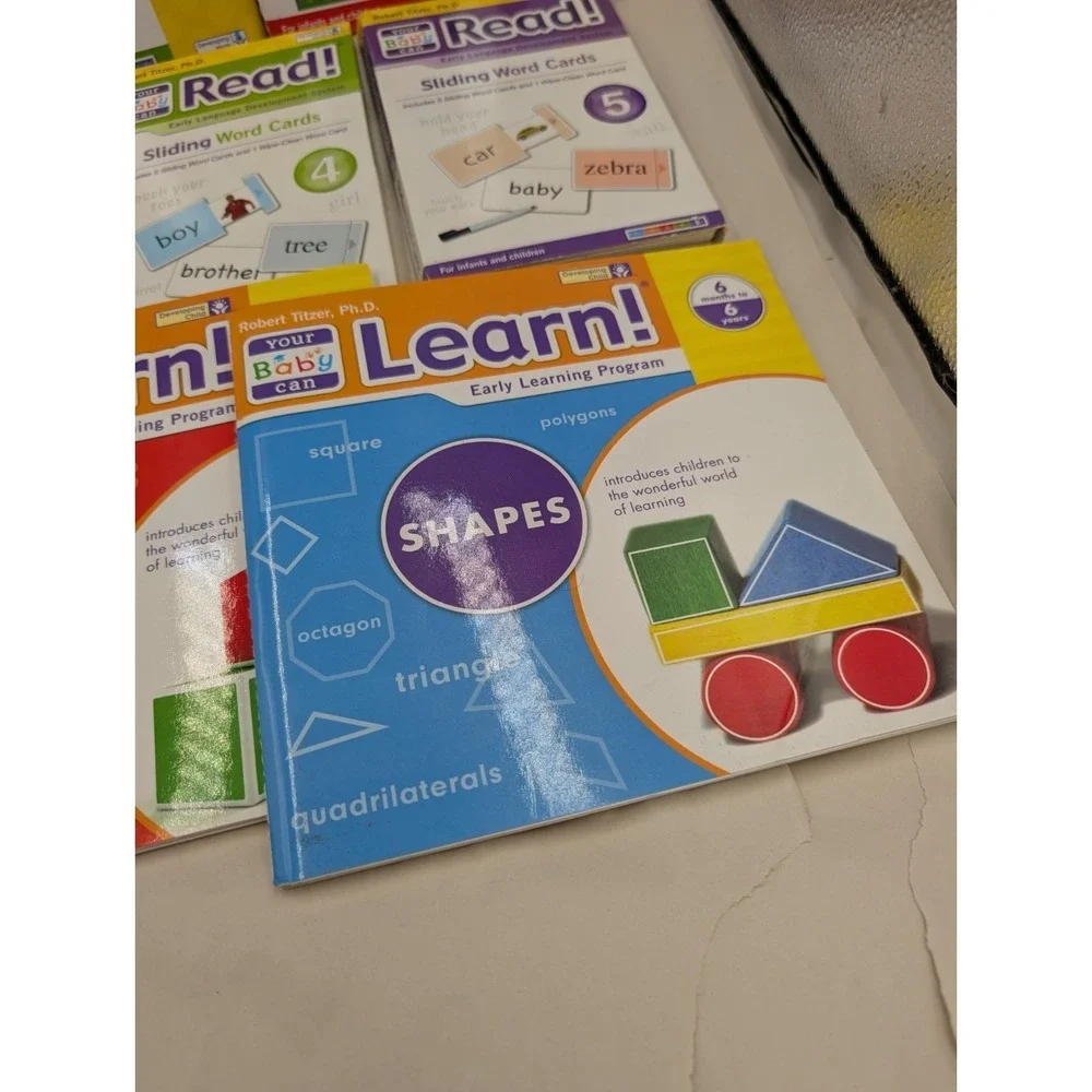 12 Pc Your Baby Can Read Learn Books Sliding Word Cards Developing Minds Infants